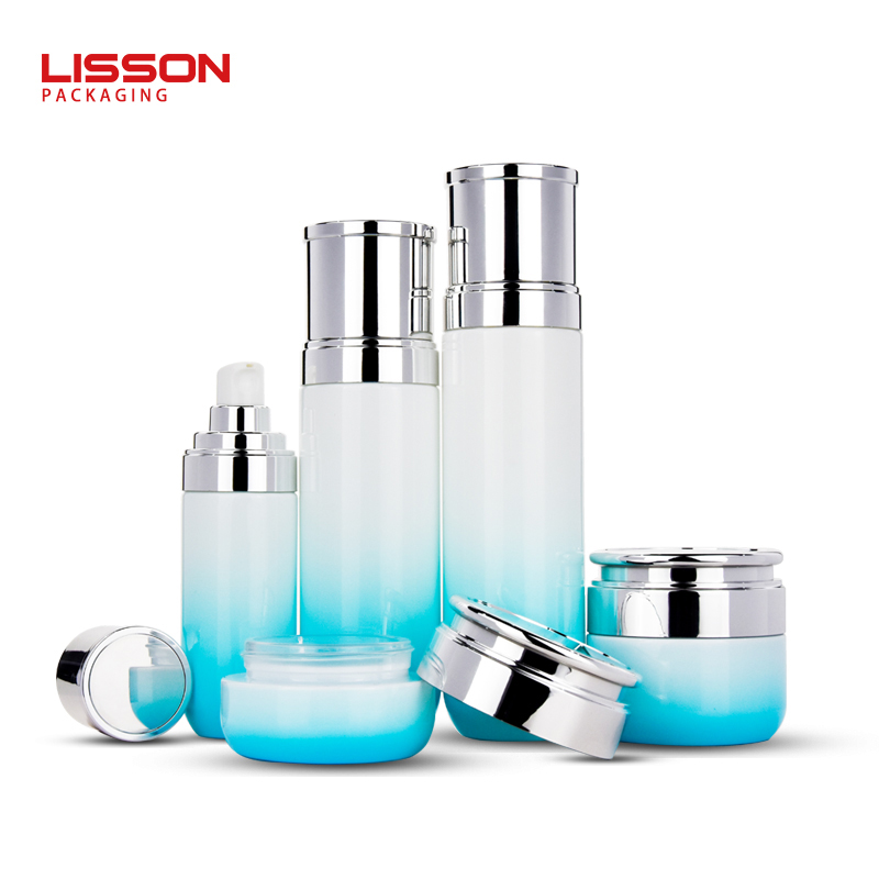 wholesale cosmetic glass and jar set with custom applicators