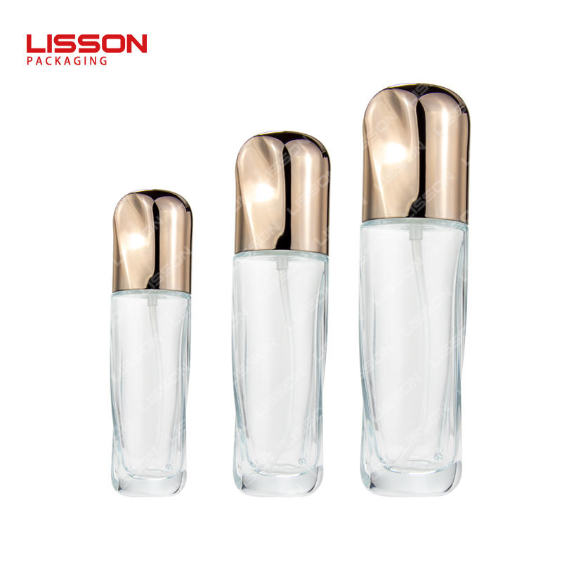 40ml 100ml 120ml Airless Pump Bottles Lotion Jars Fancy Glass Cosmetic Bottle