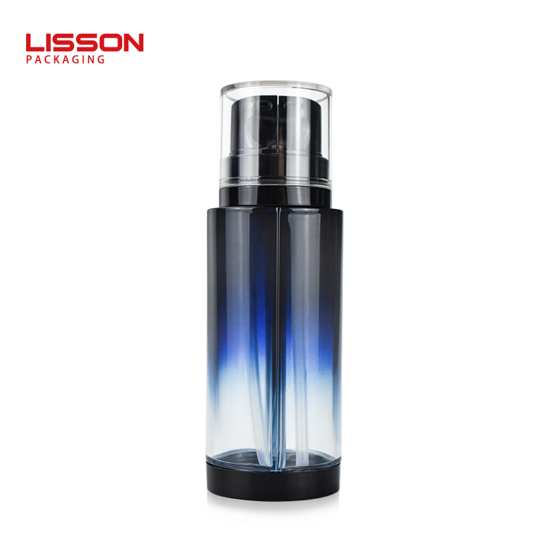 wholesale dual chamber cosmetic bottle in blue