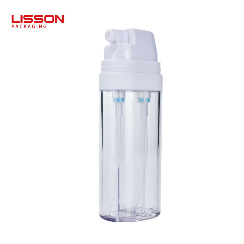50ml 50ml dual compartment Pump plastic bottle for two formula
