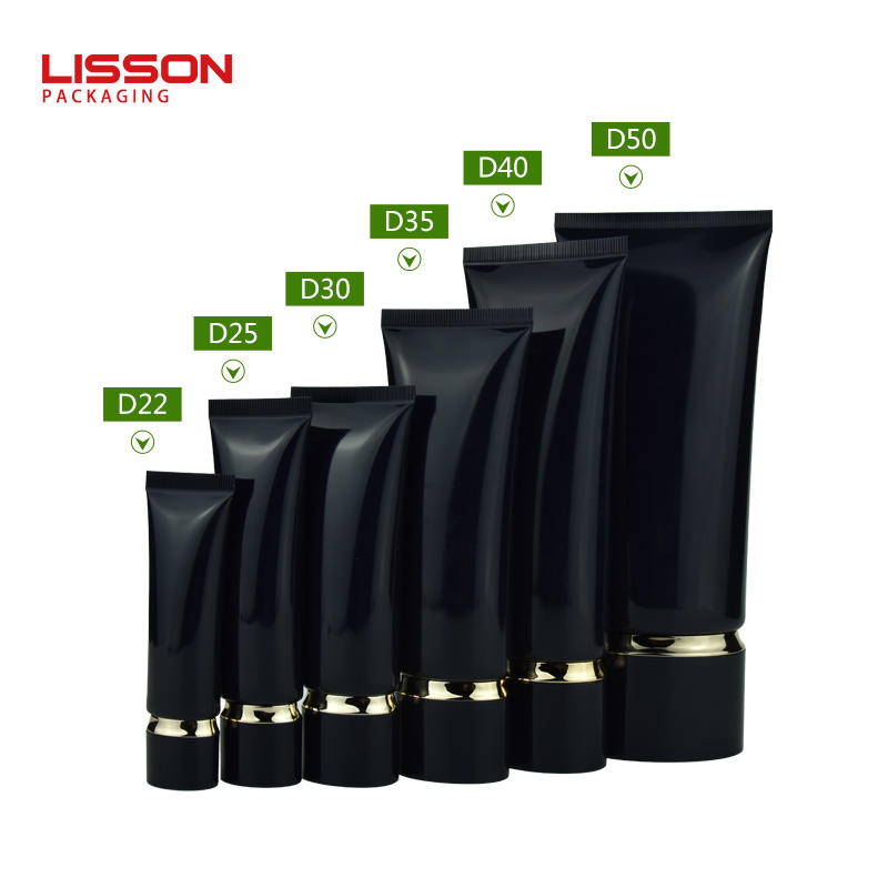 Custom black soft plastic lotion tube manufacturer for BB cream