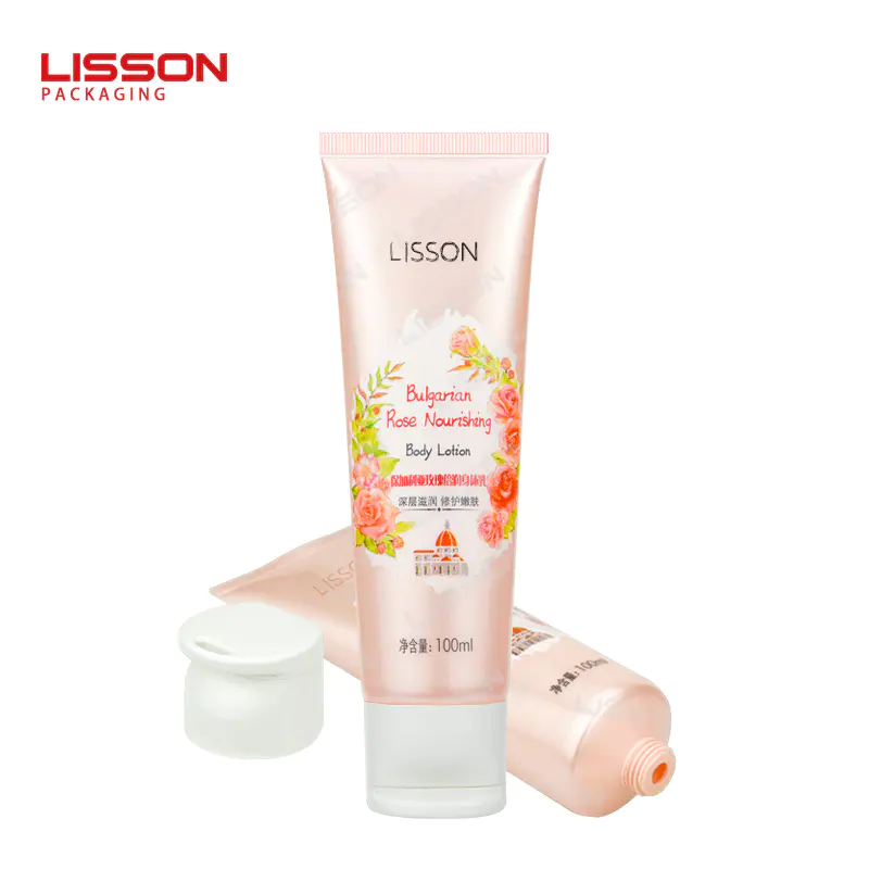 100ml Plastic Cosmetic Tube Packaging for Hand Cream with Hook Cap