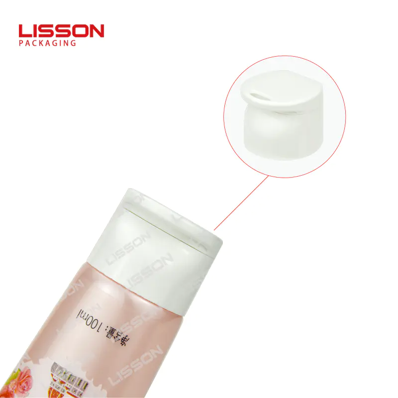 100ml Plastic Cosmetic Tube Packaging for Hand Cream with Hook Cap
