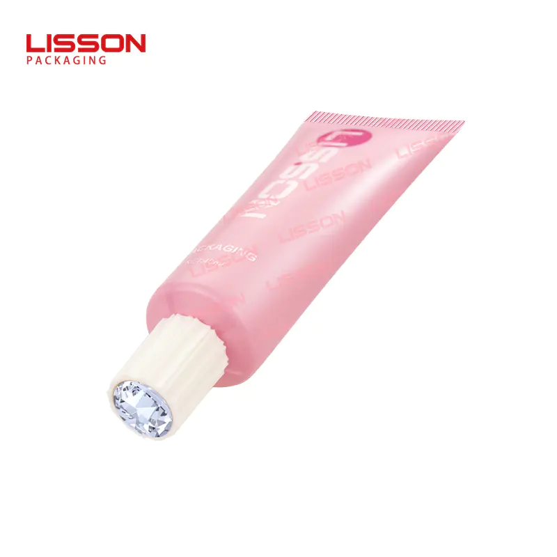 wholesale custom biodegradable cosmetic packaging 40ml Plastic Makeup Tubes with Long Nozzle head