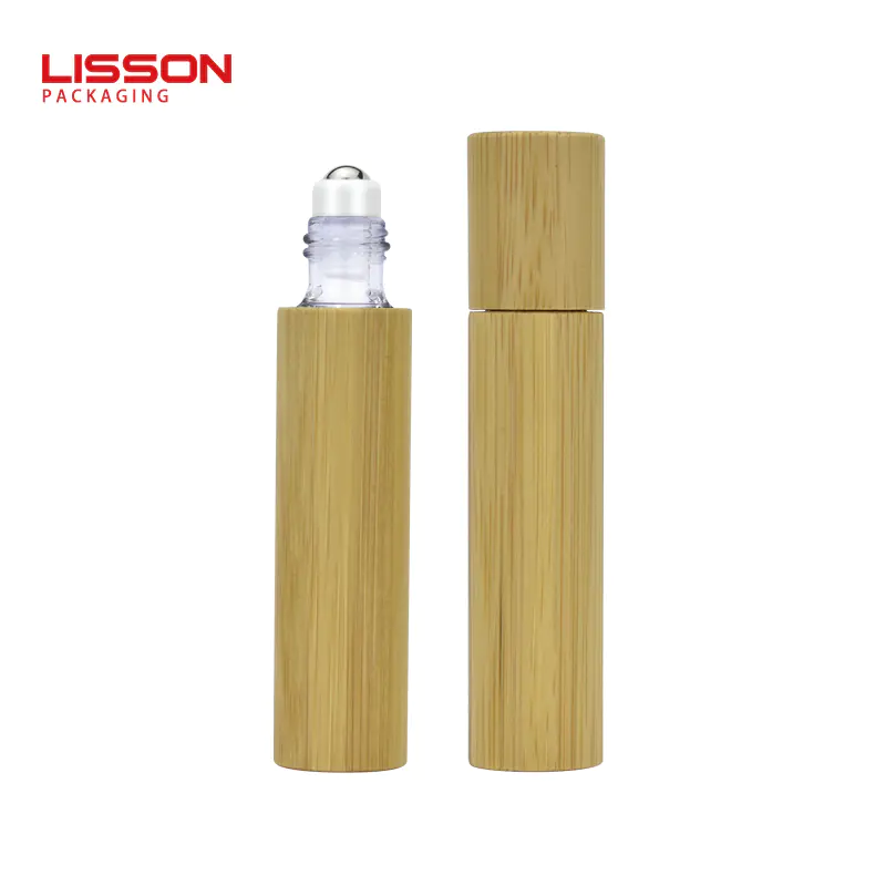 Supply Bamboo Cosmetic Bottle 5ml 10ml Steel Ball on bottles