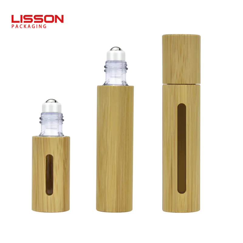 Supply Bamboo Cosmetic Bottle 5ml 10ml Steel Ball on bottles