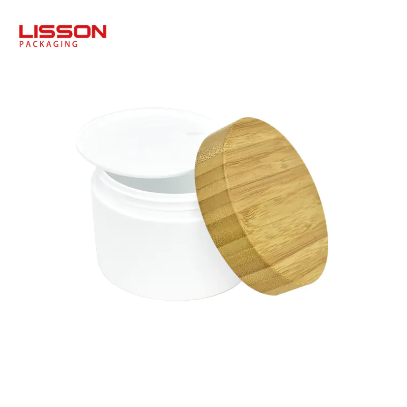 Wholesales 250ml Cosmetic jars with Bamboo Cap Factory Price