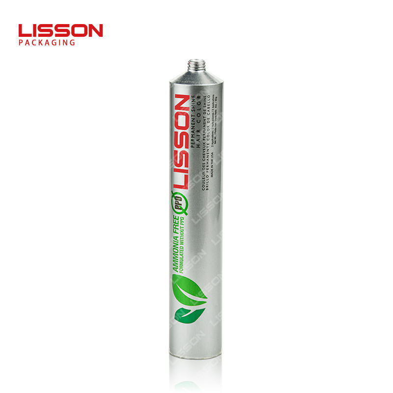 Collapsible Aluminum Squeeze Tube for Hair Color Cosmetic OEM-Lisson