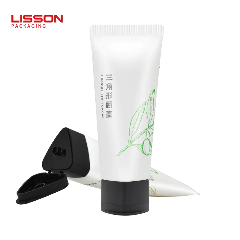 Sustainable Plastic PCR Cosmetic Tube with Triangle Flip-top Cap-Lisson
