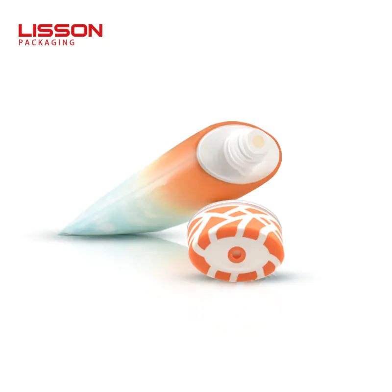 Coextruded Plastic Oval Cosmetic Tube with Center Dispensing Cap-Lisson Packaging