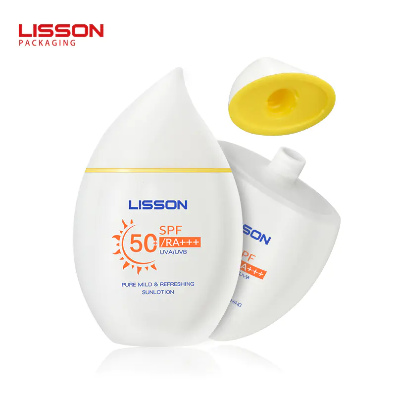 Lisson New arrivals Wholesale 60ml HDPE Cosmetic Bottle for Sun Block