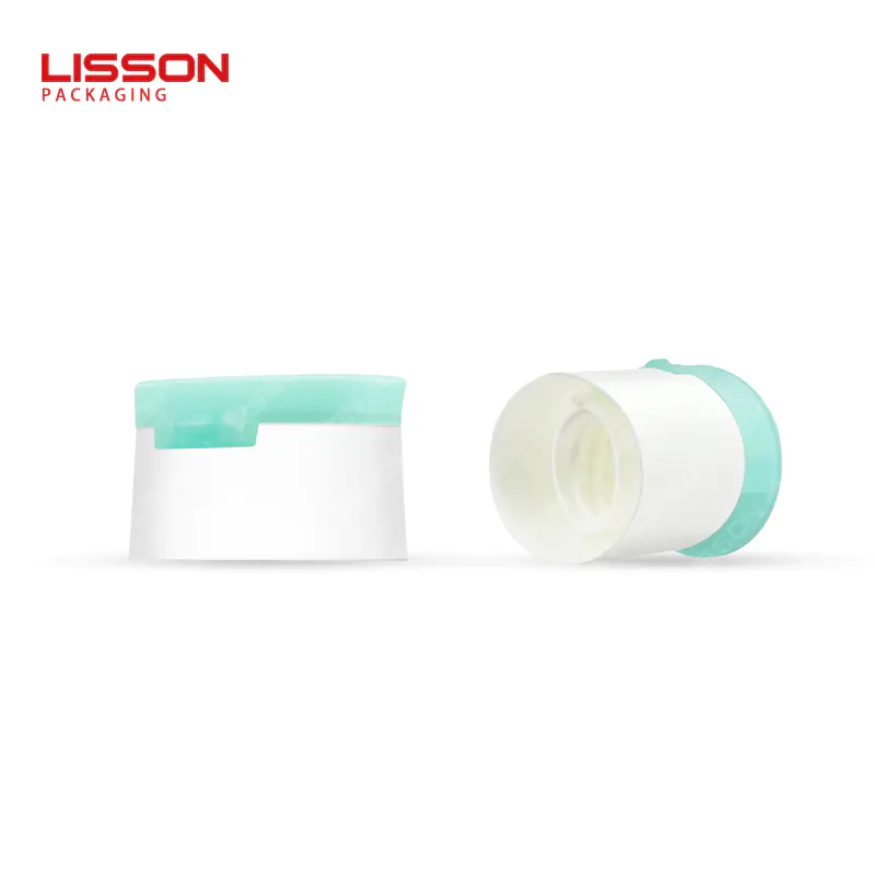 OEM 90ml Oval Plastic Cosmetic Tube with Double Color Flip-top Cap