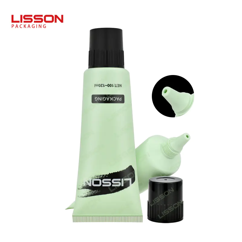 Factory Custom Hair Color Plastic Squeeze Tube with Long Nozzle Head---Lisson Packaging