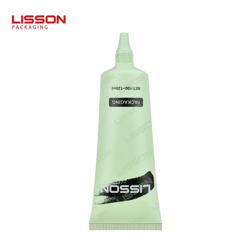 Factory Custom Hair Color Plastic Squeeze Tube with Long Nozzle Head---Lisson Packaging