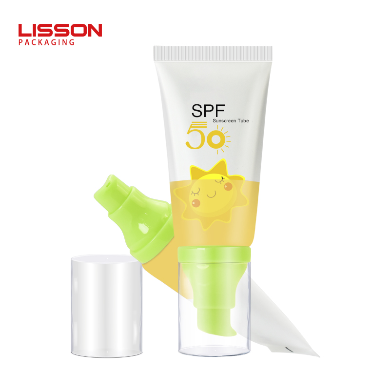 wholesale sunscreen tube packaging with pump