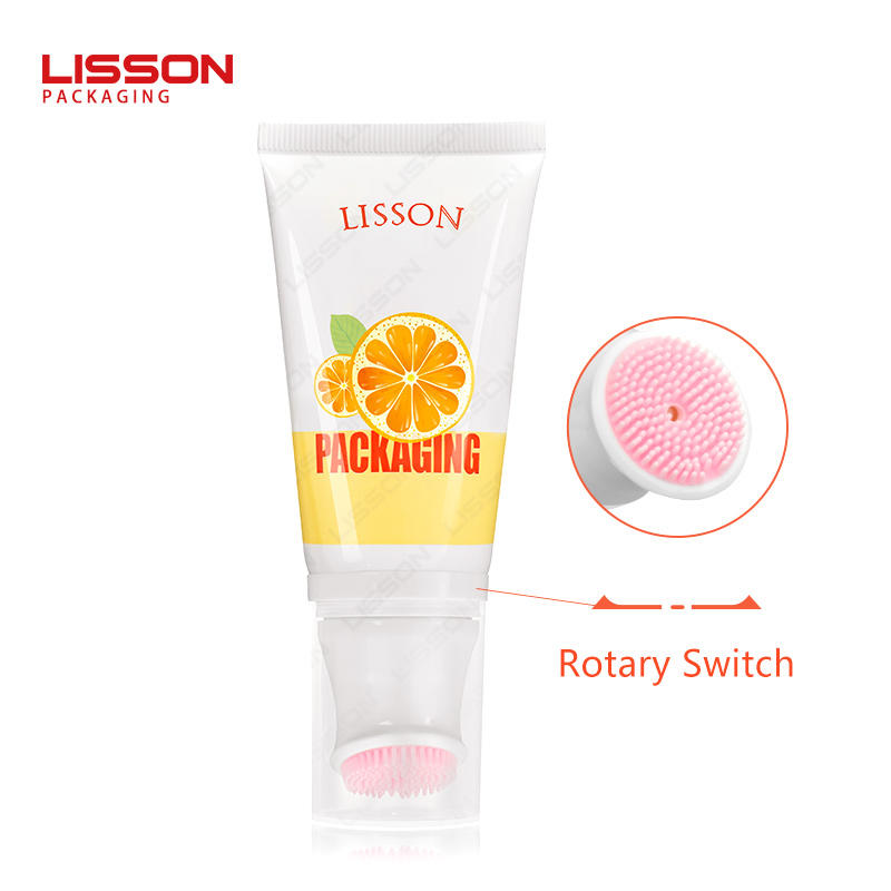 Supply 50ml Plastic Cosmetic tube with Brush Applicator Original Factory---Lisson Packaging