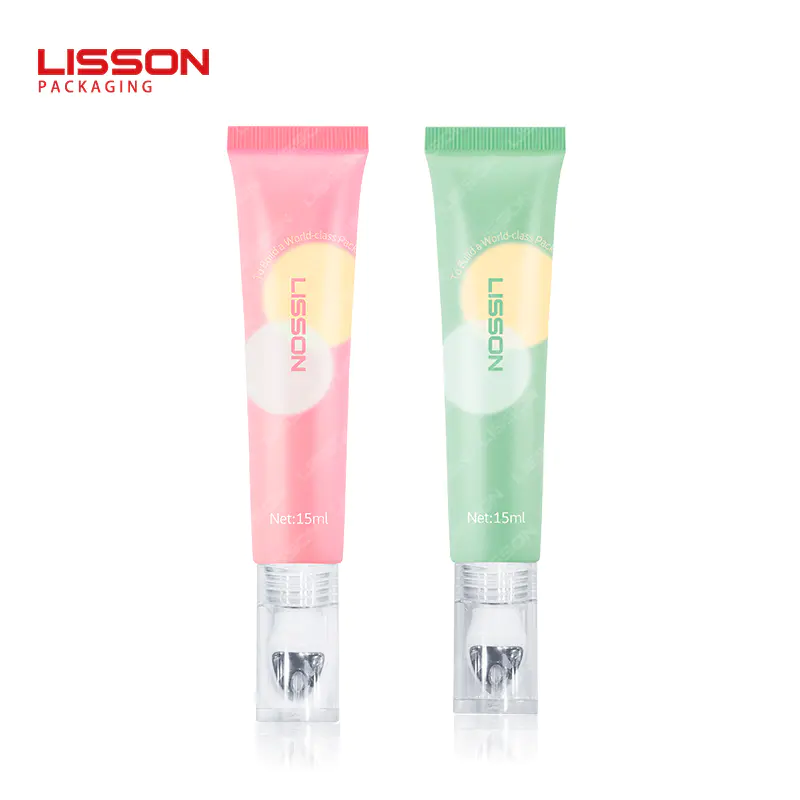 Make 15ml Empty Zinc Alloy Applicator Eye Cream Tube Packaging---Lisson Packaging