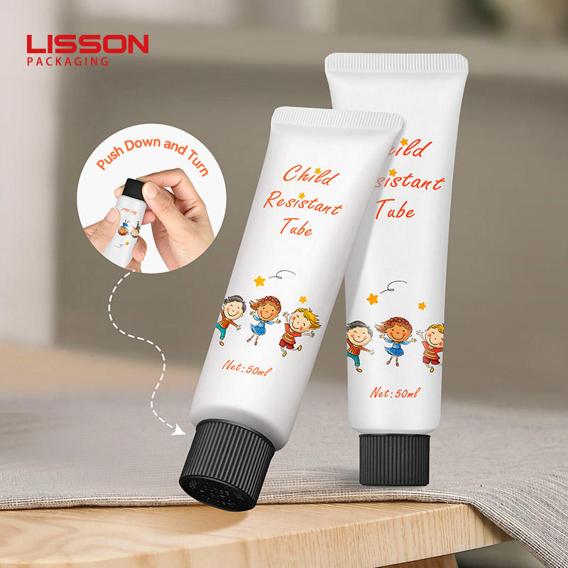 D30 35 40 Child Resistant capable Cap Plastic Squeeze Tube---Lisson Packaging