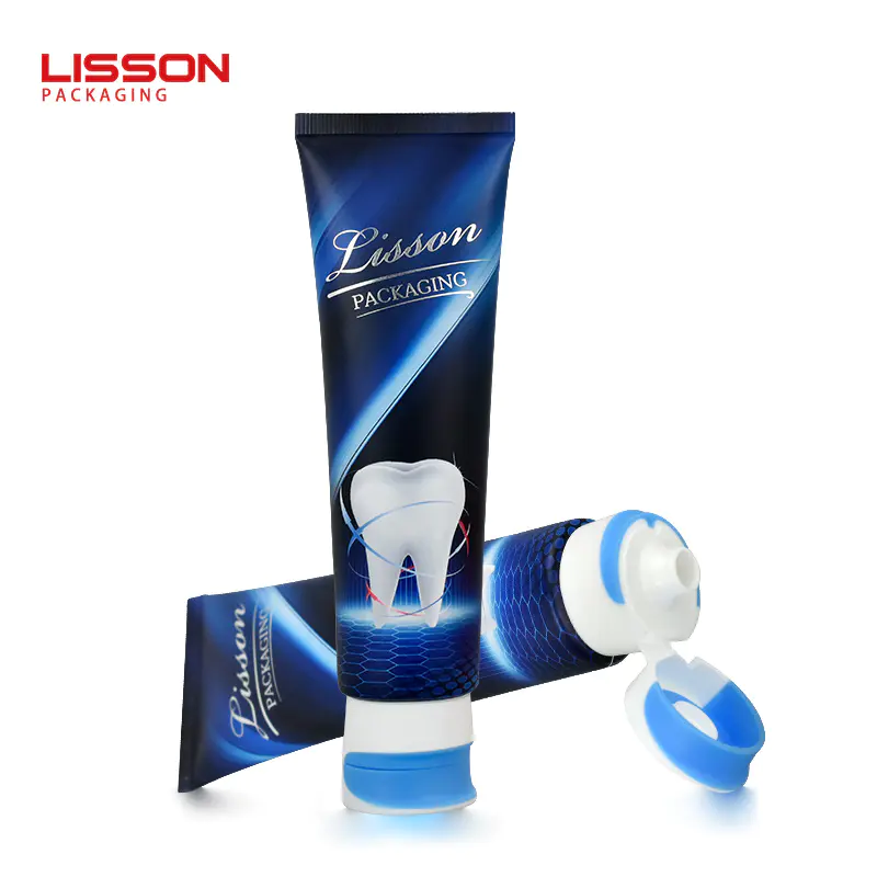 Custom D35 Eco Friendly PCR Plastic Toothpaste Tube with Double Color Flip-top Cap