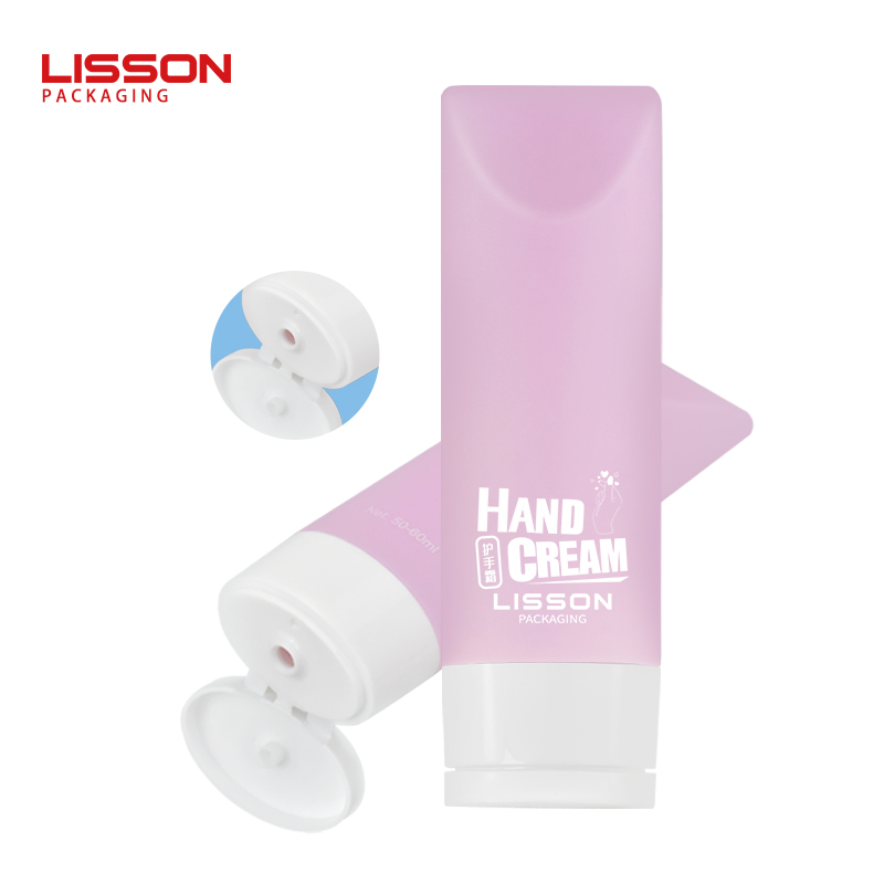 wholesale hand cream hdpe oval bottle with flip top cap