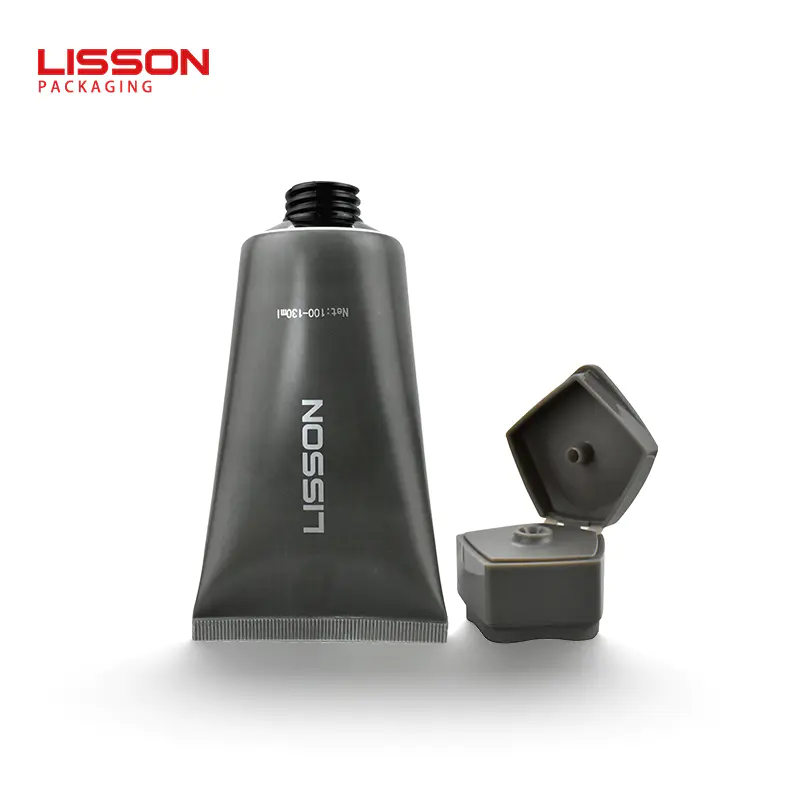 D45 Grey Color Change Pentagonal Flip Top Cap  Body Shampoo Lotion Squeeze Tube-Lisson Packaging