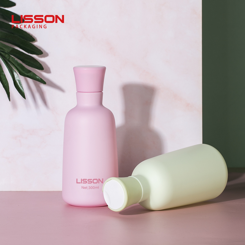 Supply 300ml Emply PET Plastic Squeeze Shampoo and Hair Bottle with Disc top Cap-Lisson Packaging