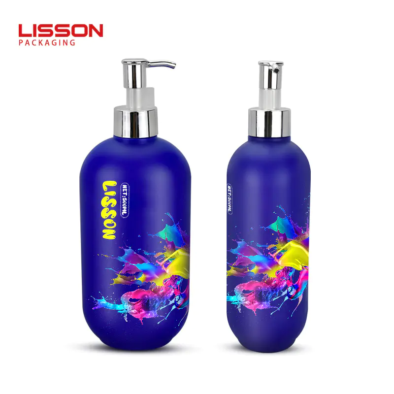 500ml Big Capacity HDPE Plastic Lotion Pump Oval Bottle---Lisson Packaging