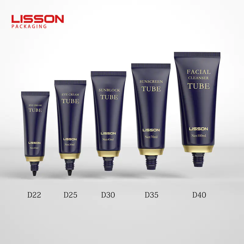 New Arrivals Black Plastic Squeeze PCR PE Tubes for Skincare and Beauty Care-Lisson Packaging