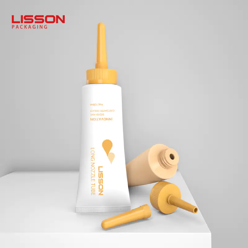 New Design PCR Plastic Squeeze Tube with Long Nozzle Head 120ml Scalp Care Tube Packaging-Lisson Packaging