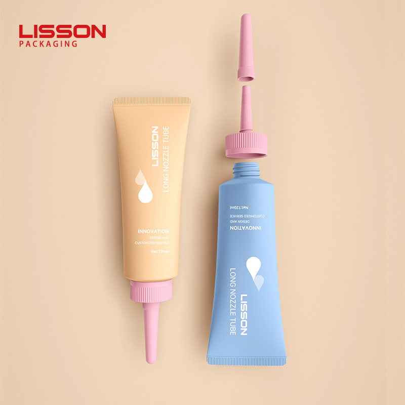 New Design PCR Plastic Squeeze Tube with Long Nozzle Head 120ml Scalp Care Tube Packaging-Lisson Packaging