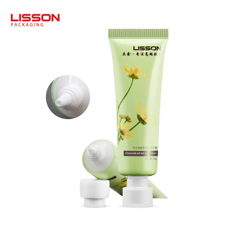 30ml 50ml Cosmetic Skincare Hand Cream Tube Packaging with Various Plastic Lids