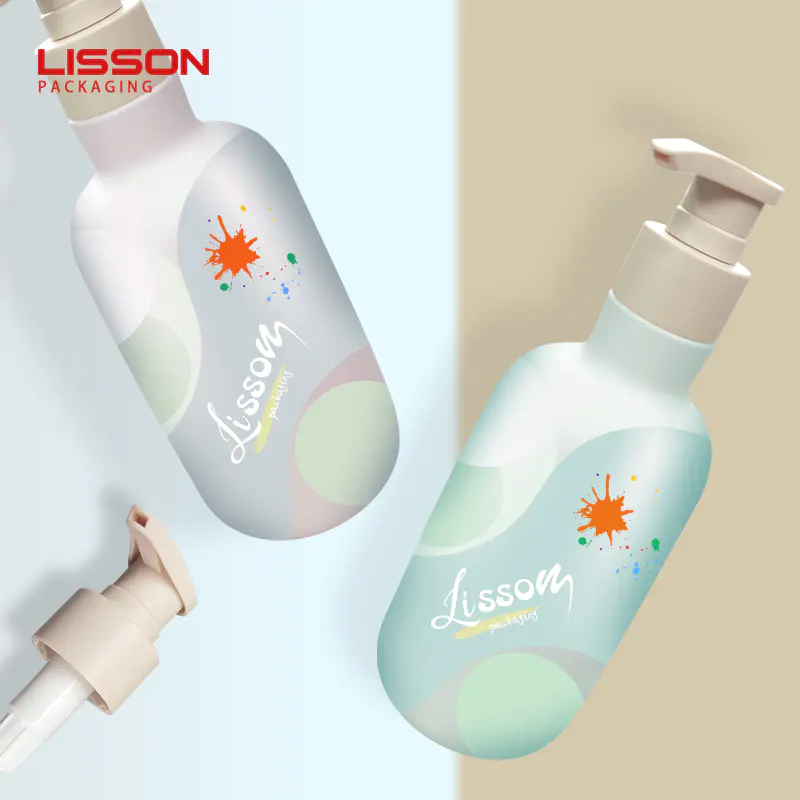 Supply Empty 500ml Round Plastic Lotion Bottle Spray Pump PET Shampoo Bottle- Lisson Packaging