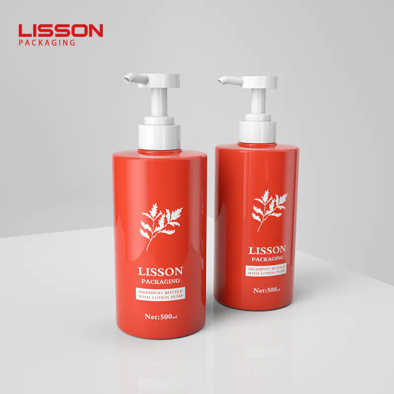 Big Capacity 500ml Red Color PET Lotion Pump Spray Bottle-Lisson Packaging