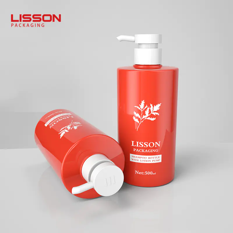 Big Capacity 500ml Red Color PET Lotion Pump Spray Bottle-Lisson Packaging
