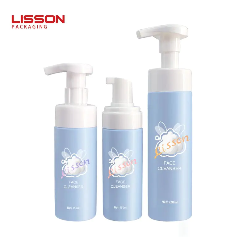 150ml Blue Color PETG Shampoo Bottle Empty Lotion Pump Dispensing Bottle-Lisson Packaging