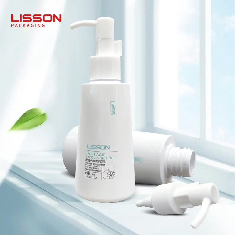 Empty PET 150ML  White Lotion Bottle Body Oil Skincare Bottl-Lisson packaging
