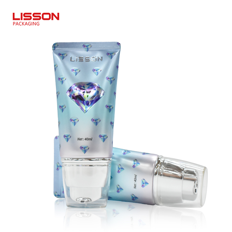 flat pump makeup tube with switch