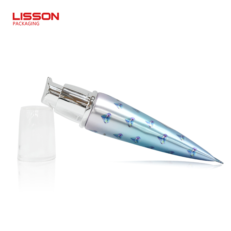 flat pump makeup tube with switch