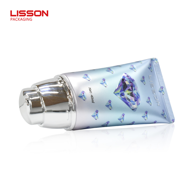 flat pump makeup tube with switch