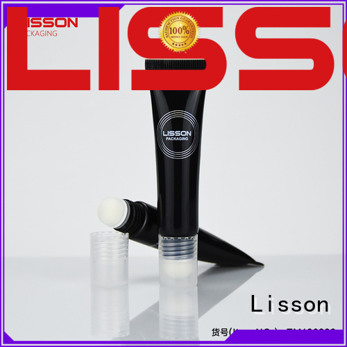 Lisson dual chamber cosmetic tube packaging applicator for storage