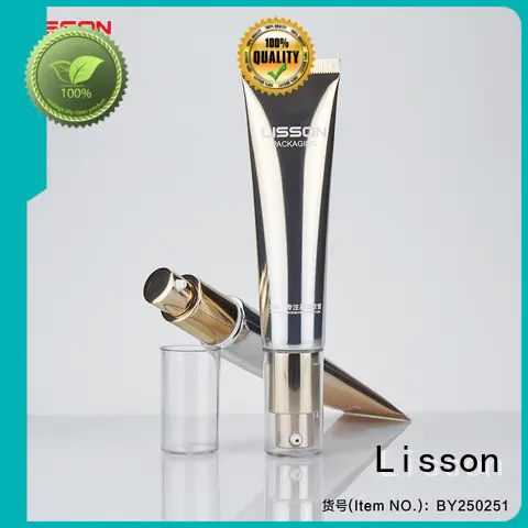 Lisson clear airless pump bottles laminated for cosmetic