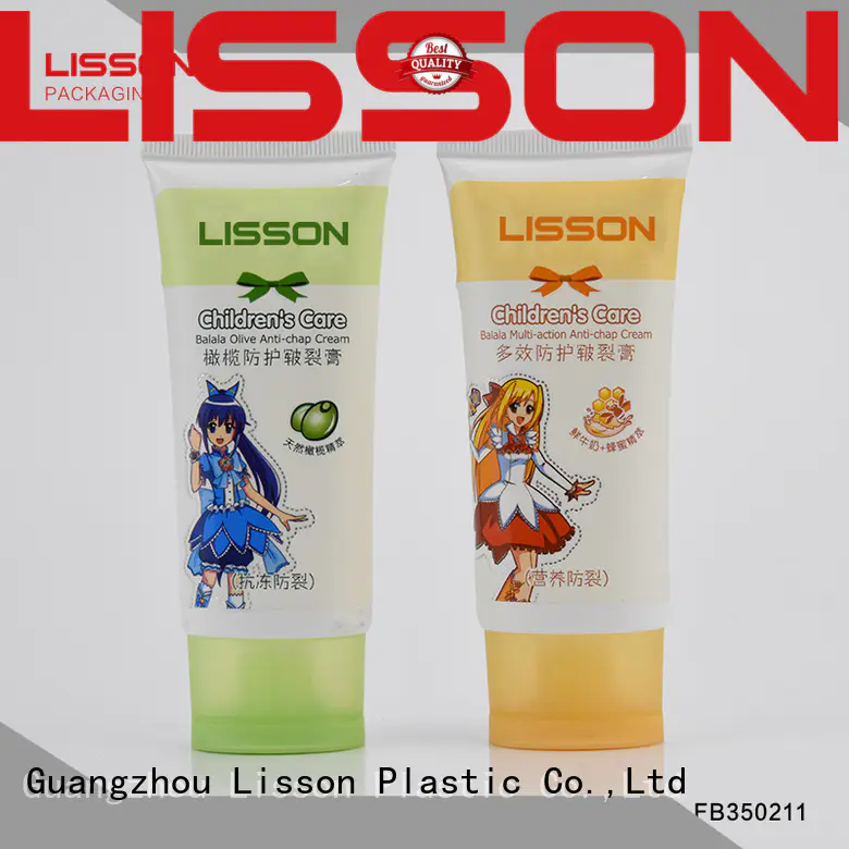 Lisson flip top wholesale lotion squeeze tubes without switch for storage