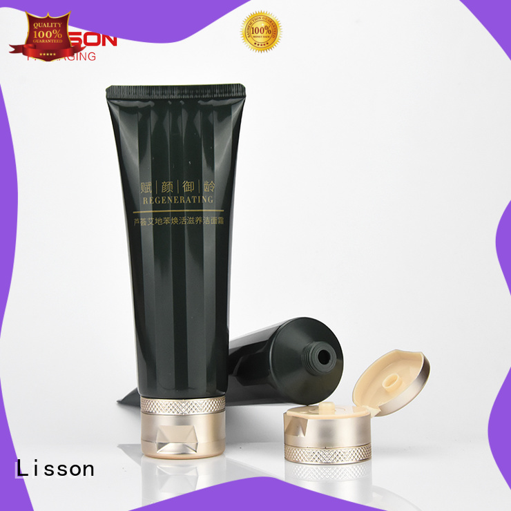 Lisson right angle squeeze tubes for cosmetics silver coating for cream