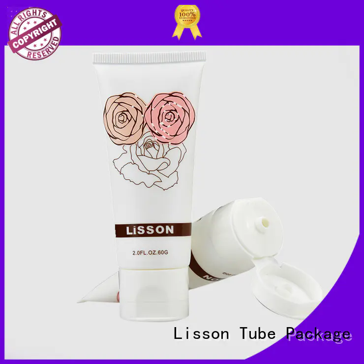 Lisson Tube Package Brand cap cleanser top bottles with flip top caps round