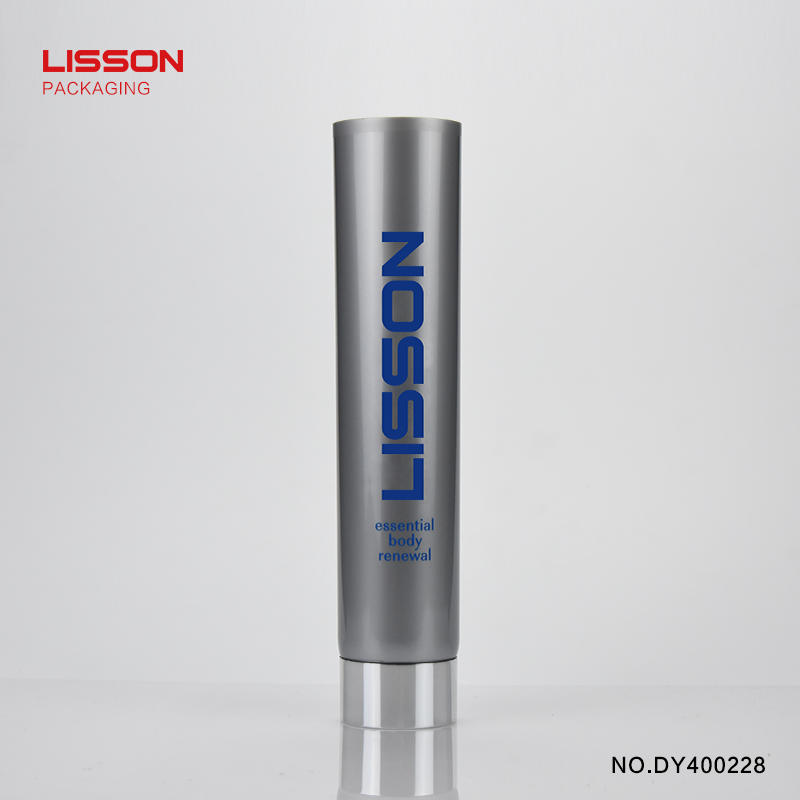 Lisson embossment plastic tube containers double for lotion-3