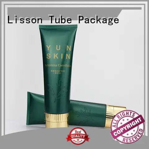 plastic  metalized embossment Lisson Tube Package Brand