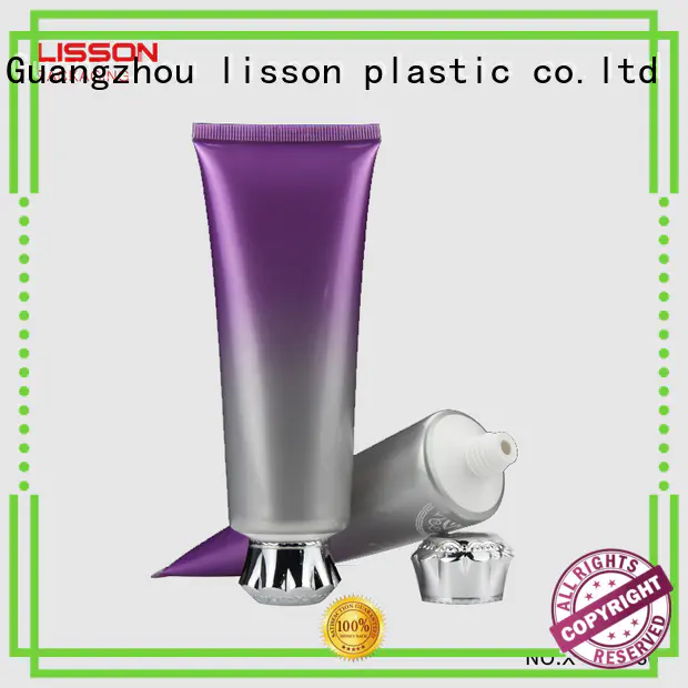 covered luxury round lotion packaging thread Lisson Tube Package