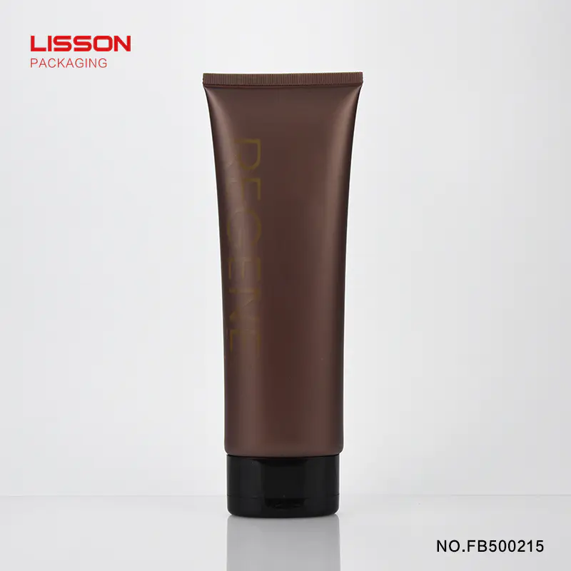 wholesale 250 oval plastic cosmetic tube with flip top cap for sunscreen and sun cream