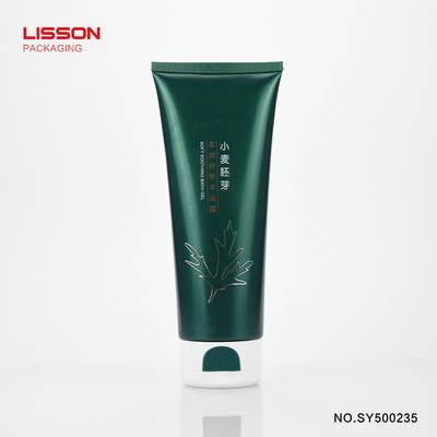 220ml body lotion plastic tube packaging with press flip top cap