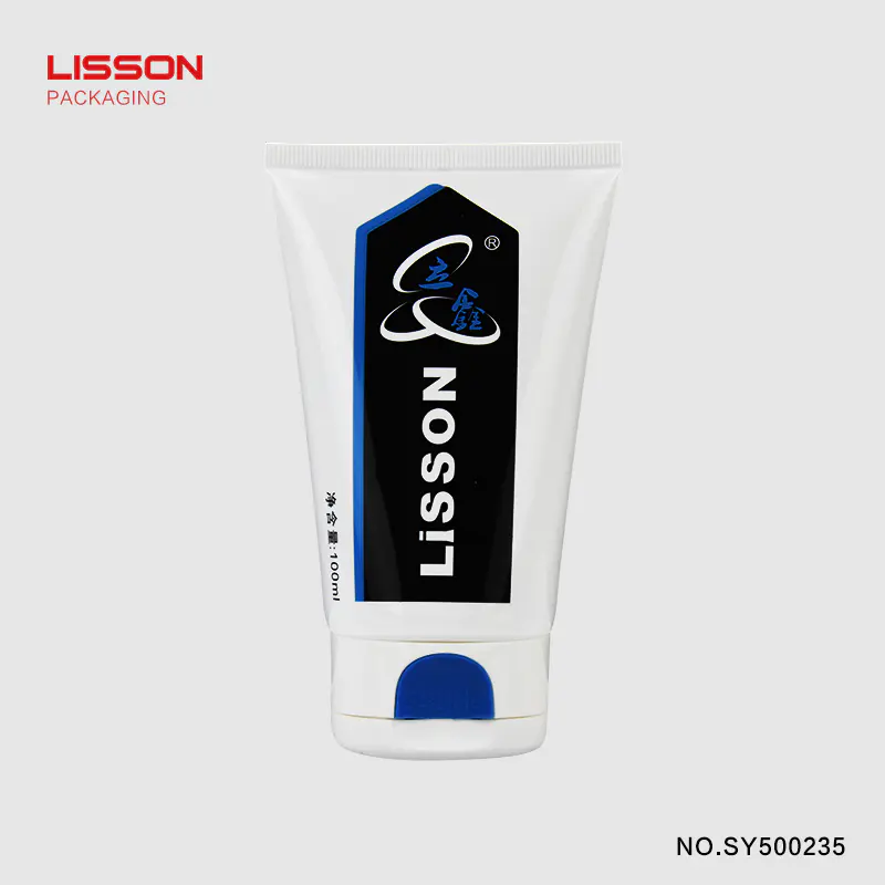 custom bulk 220ml body lotion plastic tube packaging with press flip top cap